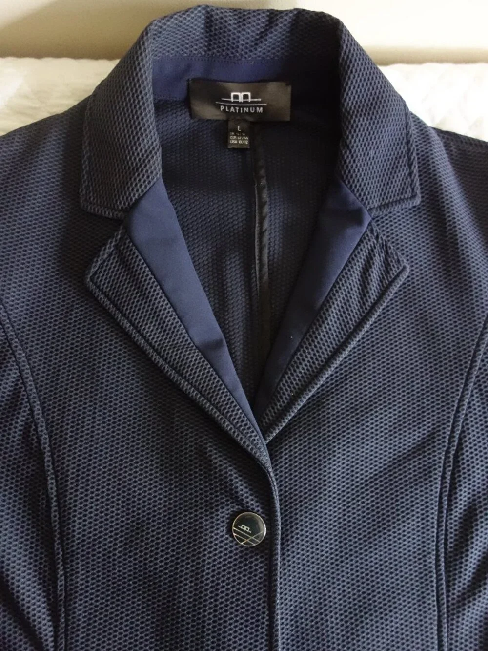 ALESSANDRO ALBANESE Mesh Show Navy Coat – Wmns L (U.S. 10/12) - Picture 1 of 14